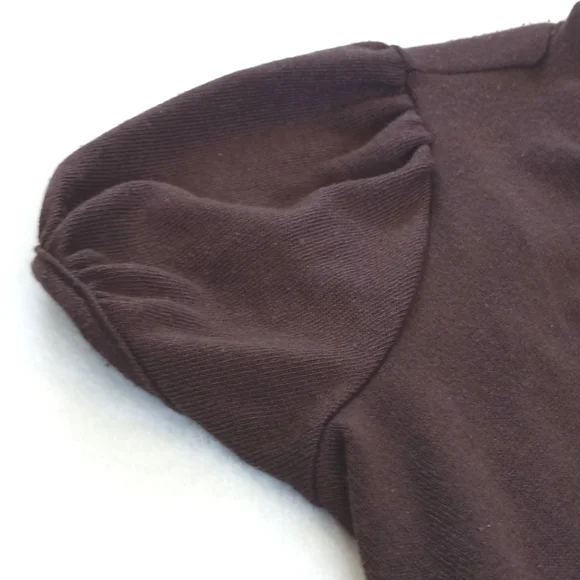 🌿 Ronin K Women's Dainty Lightweight Brown Rayon Blend Open Cardigan / Duster S - Picture 3 of 5